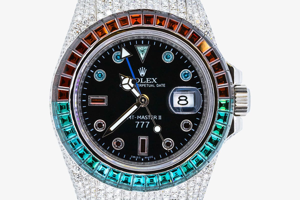 iced out rolex pepsi